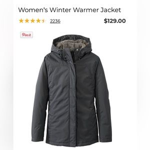 LL Bean black/ grey women’s warmer winter jacket size medium (misses)